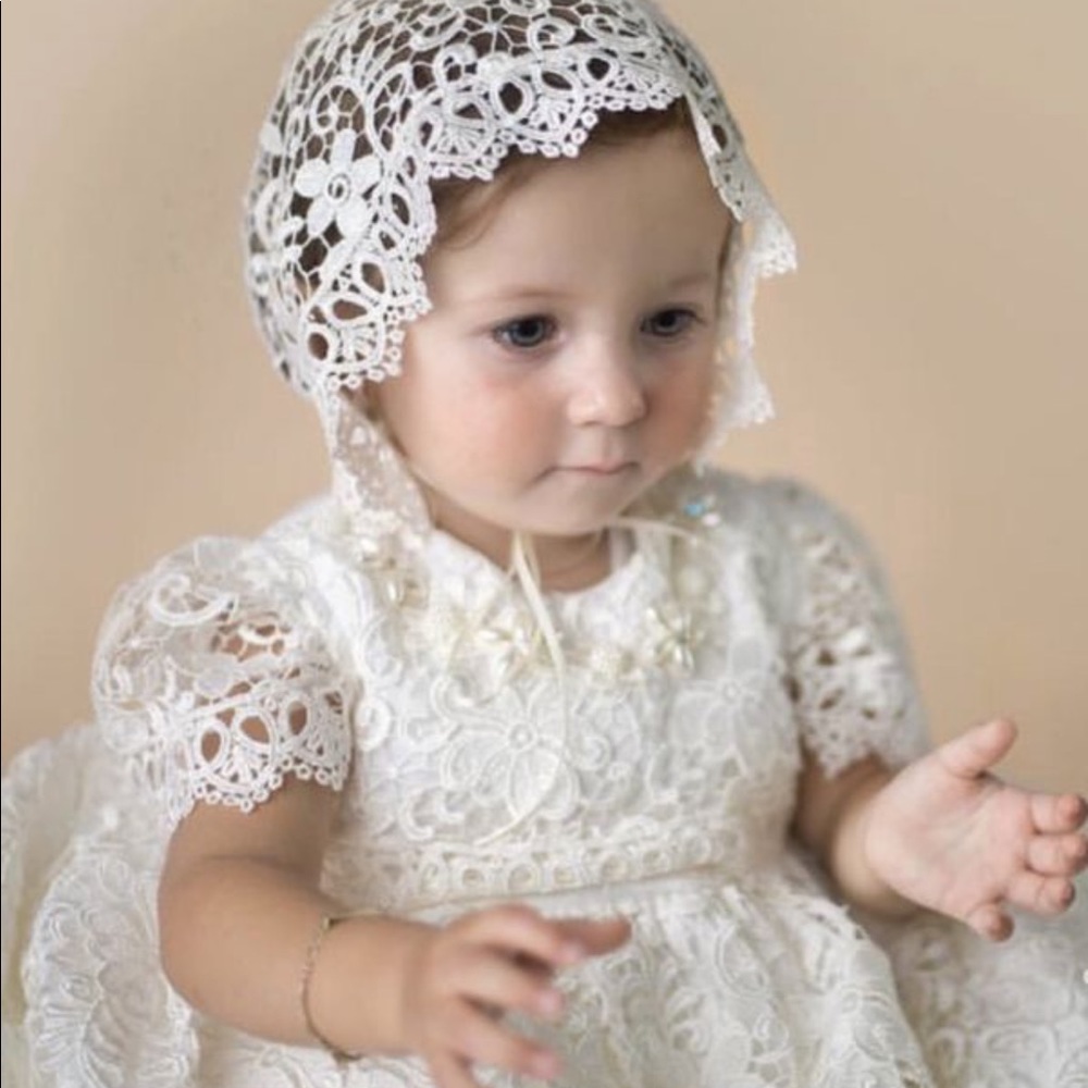 Baptism, christening lace gown